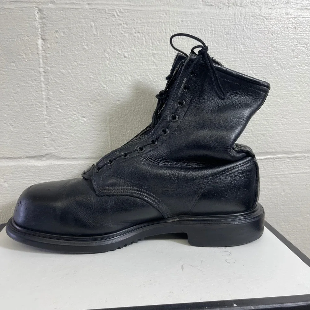 Red Wing 4473 Black Leather Firefighter Work Safety Toe Boots Men's 9.5 USA MADE